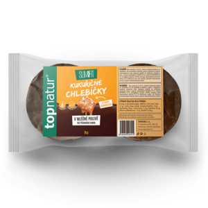 TOPNATUR Kukuřičný chlebíček slaný karamel v mléčné polevě 70 g obraz