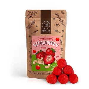 NATU Jahodové kuličky s kešu krémem 70 g obraz