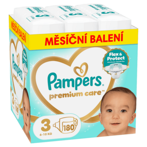 PAMPERS Premium care 3 plenky 6-10 kg 180 kusů obraz