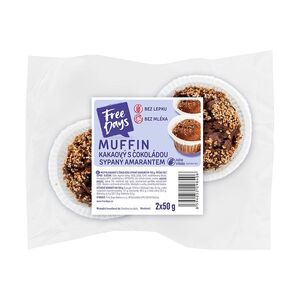 FREE DAYS Bezlepkový muffin kakaový s čokoládou sypaný amarantem 2 kusy obraz