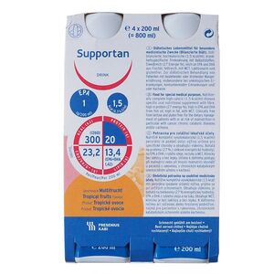 SUPPORTAN Drink, roztok tropické ovoce 4 x 200 ml obraz
