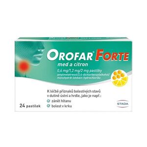 OROFAR Forte med a citron 0, 6 mg/1, 2 mg/2 mg pastilky obraz