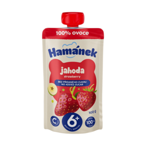 HAMÁNEK Jahoda s jablkem 6m+ 100 g obraz