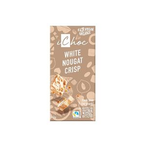 ICHOC Čokoláda bílý nugát s oříšky 80 g obraz