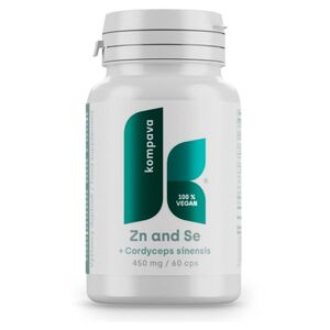 KOMPAVA Zinek a selen + cordyceps sinensis 450 mg 60 kapslí obraz