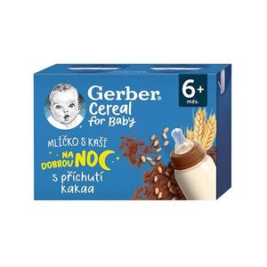 GERBER Cereal mlíčko s kaší s příchutí kakaa 2 x 200 ml obraz