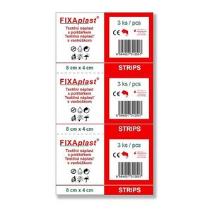 FIXAPLAST Náplast strip 8 x 4 cm 3 kusy obraz
