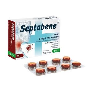 SEPTABENE Cola 3mg/1mg 16 pastilek obraz
