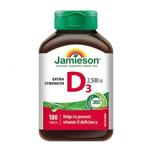 JAMIESON Vitamín D3 2500 IU 180 tablet obraz