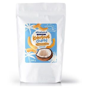 ALLNATURE Kokosové chipsy s karamelem 100 g obraz