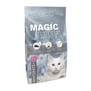 MAGIC CAT Kočkolit magic bentonite ultra white with carbon 10 litrů obraz