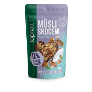 TOPNATUR Low carb müsli srdcem 350 g obraz