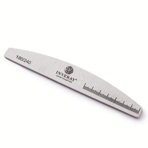 Inveray Nail File 180/240 Halfmoon Grey obraz