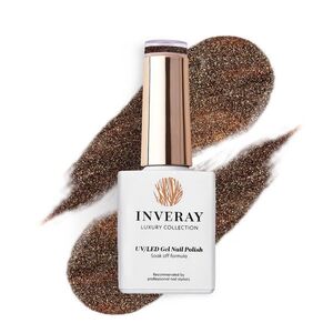 Inveray UV/LED Gel lak N°284 GOLDEN PRALINE 10 ml obraz