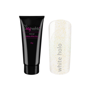 Ráj nehtů Akryl-gel v tubě 30g - Glimmer White Holo obraz