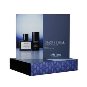 Noberu Orange Cedar dárková sada parfémovaná voda pánská 50 ml + deodorant roll-on 75 ml dárková sada obraz