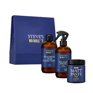 Steves No Bull***t šampon na vlasy a vousy 250 ml + stylingový sprej s mořskou solí 250 ml + stylingová pasta 100 ml obraz