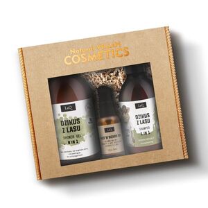 LaQ Wild Boar sprchový gel 500 ml + šampon na vlasy 300 ml + olej na vousy 30 ml dárková sada obraz