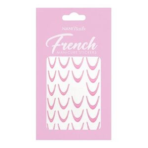 NANI nálepky na francouzskou manikúru, 23 ks - Glitter Pink obraz