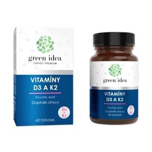 TOPVET Green Idea Green idea - Vitamíny D3 a K2 - tobolky 60 ks obraz