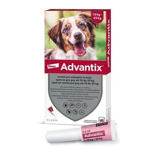 Advantix pro psy 10-25 kg spot-on 4x2, 5 ml obraz