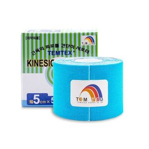 TEMTEX Kinesio tape 5 cm x 5 m tejpovací páska modrá obraz