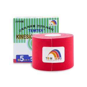 TEMTEX Kinesio tape 5 cm x 5 m tejpovací páska červená obraz