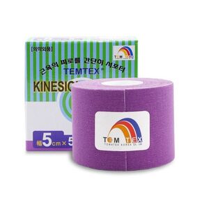 TEMTEX Kinesio tape 5 cm x 5 m tejpovací páska fialová obraz