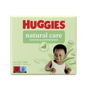 Huggies Natural Care Triplo vlhčené ubrousky 3x56 ks obraz