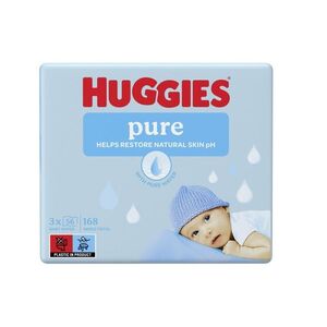 Huggies Pure Triplo vlhčené ubrousky 3x56 ks obraz