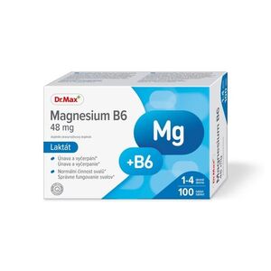 Dr. Max Magnesium B6 48 mg Lactate 100 tablet obraz