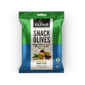Olymp Mix Kalamata tmavé a zelené olivy bez pecky s bylinkami 70 g obraz