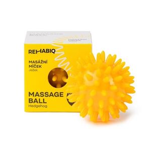 Rehabiq Masážní míček ježek 6 cm 1 ks žlutý obraz