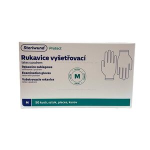 Steriwund Rukavice vyšetřovací latex s pudrem nesterilní vel. M 50 ks obraz