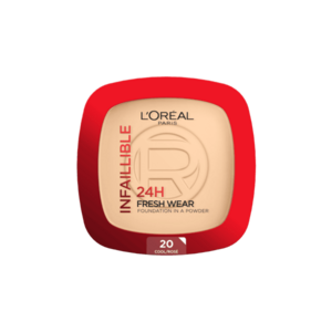 Loréal Paris Infaillible Fresh Wear 24H Foundation in a Powder odstín 20 Cool Rosé make-up v pudru 9 g obraz