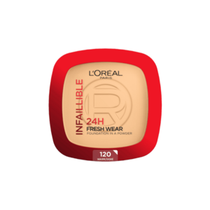 Loréal Paris Infaillible Fresh Wear 24H Foundation in a Powder odstín 120 Warm Doré make-up v pudru 9 g obraz