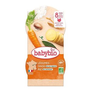 Babybio Zelenina s krůtím masem a rýží 2x200 g obraz