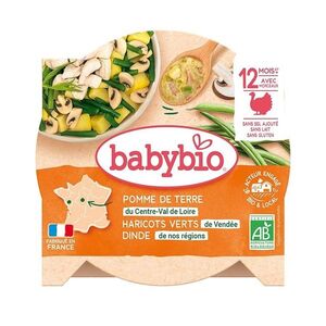 Babybio Brambory a fazolky s krůtími plátky 230 g obraz