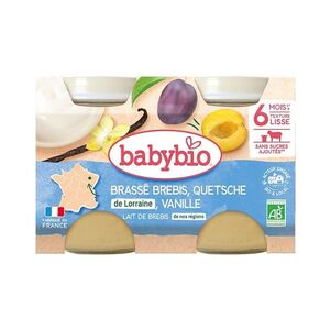 Babybio Brassé Svačinka z ovčího mléka, mirabelek a vanilky 2x130 g obraz