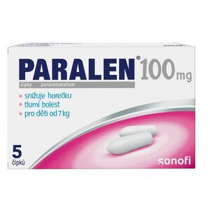 Paralen 100 mg 5 čípků obraz