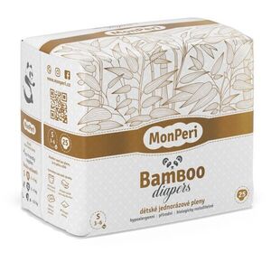 MonPeri Bamboo S 3-6 kg dětské plenky 25 ks obraz