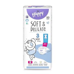 Bella Baby Happy Soft&Delicate 3 Midi 5–9 kg dětské pleny 50 ks obraz