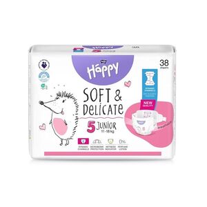 Bella Baby Happy Soft&Delicate 5 Junior 11–18 kg dětské pleny 38 ks obraz