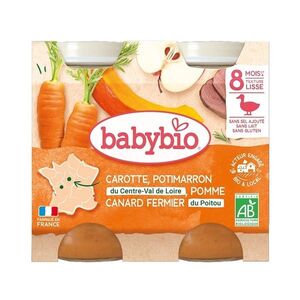 Babybio Mrkev, dýně a jablka s kachním masem 2x200 g obraz