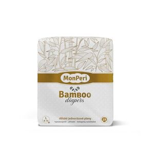 MonPeri Bamboo L 8-13 kg dětské plenky 19 ks obraz