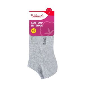 Bellinda COTTON IN-SHOE vel. 39/42 dámské kotníkové ponožky 2 páry šedé obraz