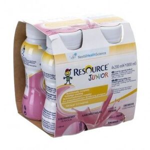 RESOURCE® Junior Fibre jahodový 4x200 ml obraz