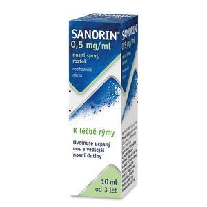 Sanorin 0, 5 mg/ml nosní sprej, roztok 10 ml obraz