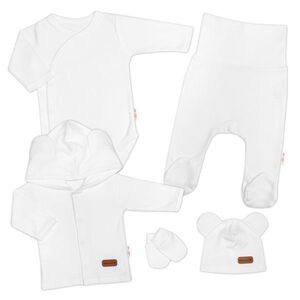 Baby Nellys 5D Bavlněná souprava pro miminko do porodnice Nature, bílá, 50 obraz