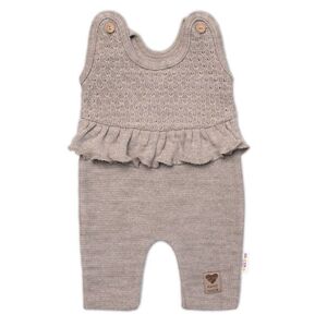 Baby Nellys Pletené láclové kalhoty Girl s volánkem, béžové, vel.68 obraz
